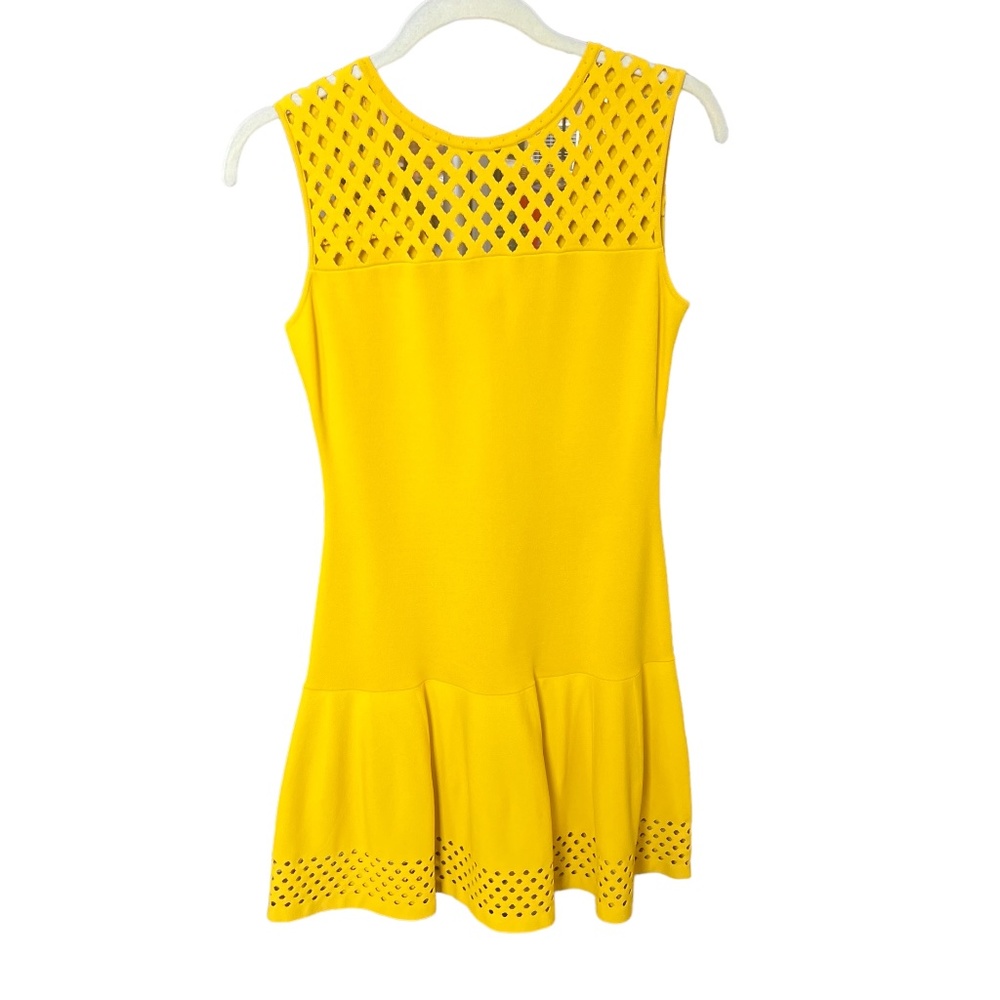Yellow Fendi Womens Dress Ruffle botton Size 6